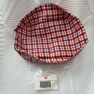 NEW LONGABERGER PICNIC PAL CHERRY RED PLAID LINER #2566631